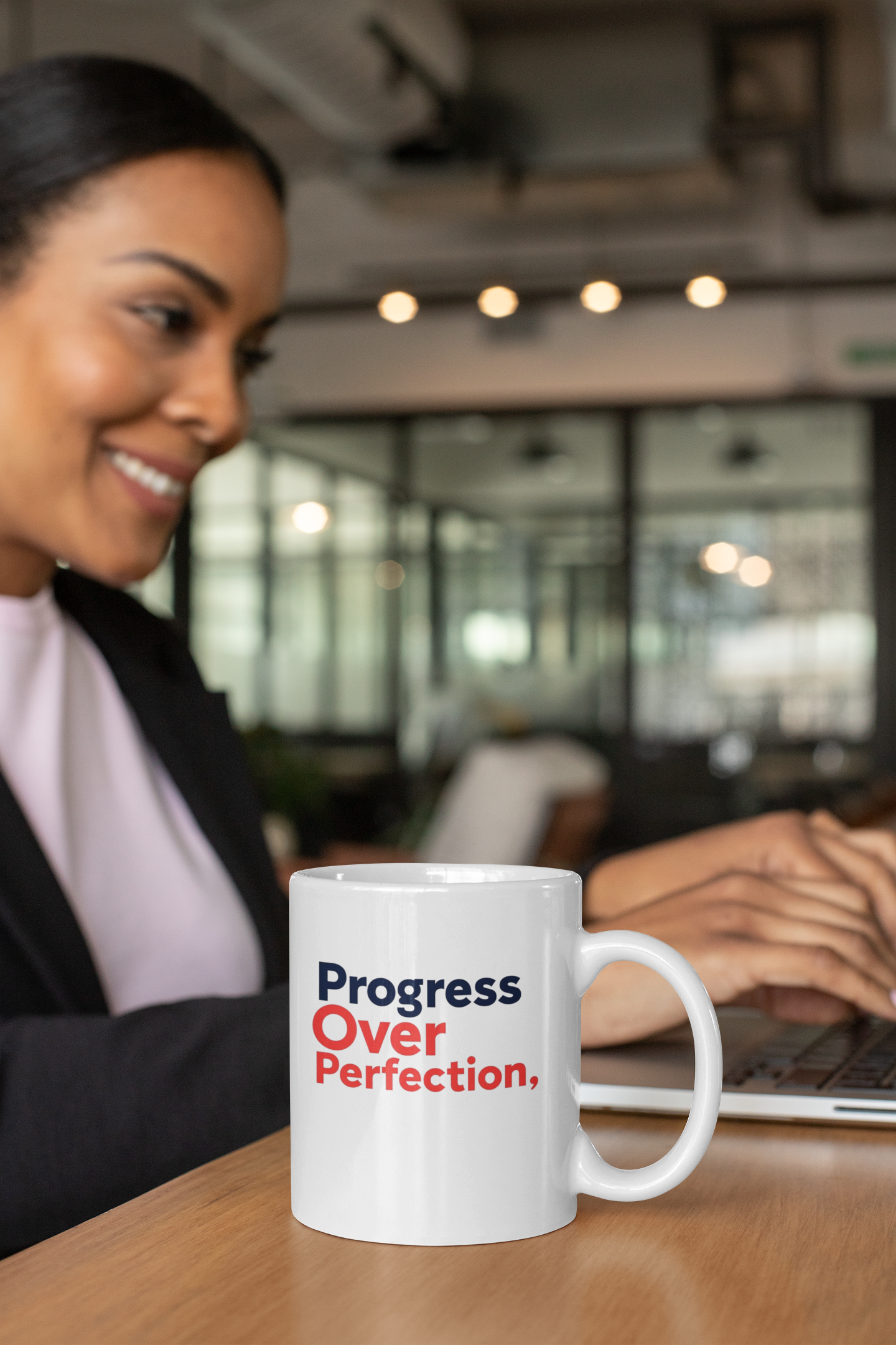 White Coffee Mug – 11 OZ "Progress Over Perfection" Motivational Design ☕ - Starvia  White Cofee Mug