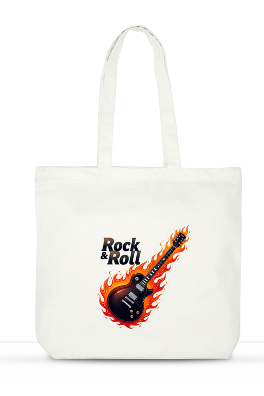 LargeToteBag - Rock&Roll - With Zipper - Starvia  Large Tote Bag