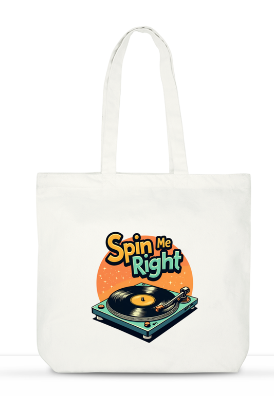 LargeToteBag - SpinMe Right - With Zipper - Starvia  Large Tote Bag