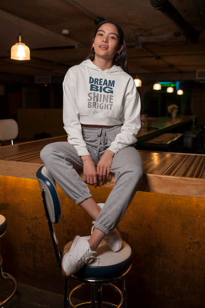 Female Crop Hoodies | DreamBig,ShineBright - Starvia  Crop Hoodies